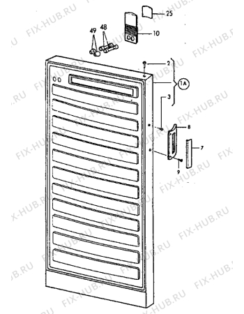 Взрыв-схема холодильника Electrolux EU2700C - Схема узла Door 003